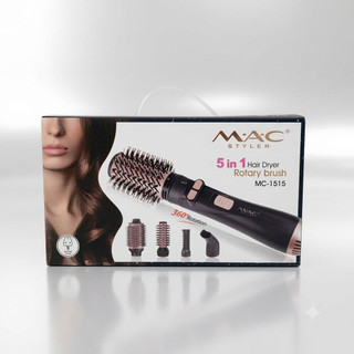 سشوار برسدار چرخشی ۵ کاره مک استایلر مدل MC-1515 به همراه سریهای حجمدهنده، حالتدهنده، شانه و متمرکزکننده هوا در لومینو قشم