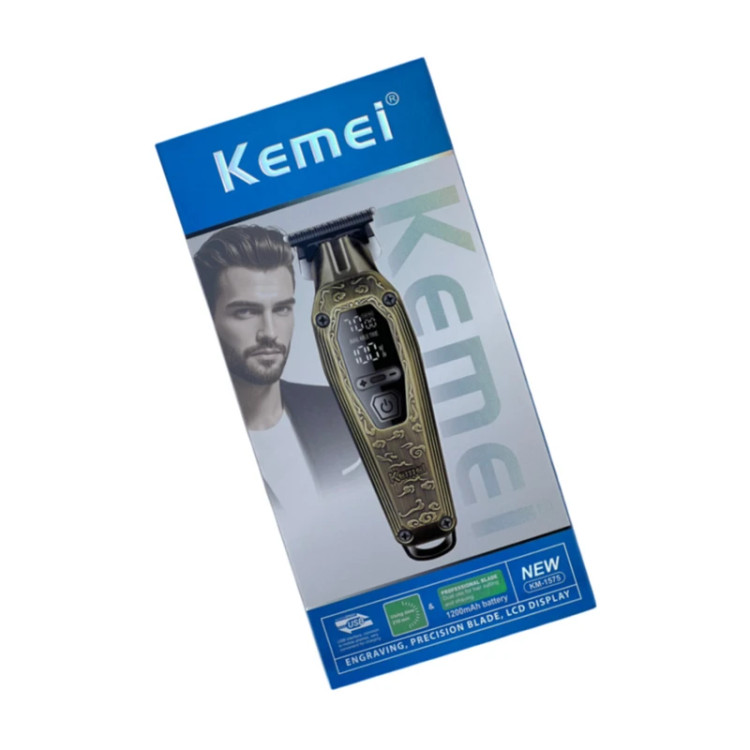 جعبه اصلی ماشین اصلاح موی سر و صورت Kemei KM-1575 رنگ طلایی مات در لومینو قشم