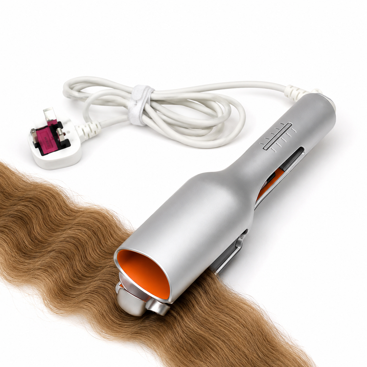 دستگاه ویور مو شیگلم Beach Babe Hair Waver در حال ایجاد موج طبیعی روی مو در لومینو قشم