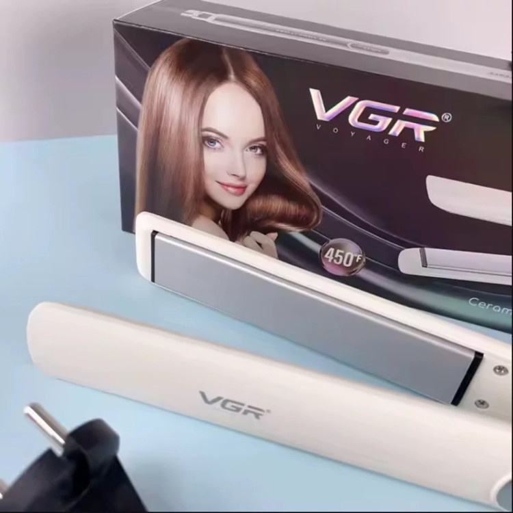 بستهبندی اتو مو حرفهای VGR مدل V-518 با صفحات سرامیکی و گرم شدن سریع در لومینو قشم