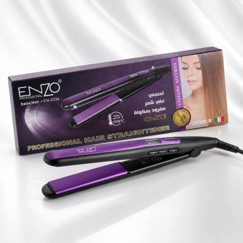 جعبه و اتو مو ENZO Professional مدل EN-3334 مناسب صاف کردن و کراتینه مو در لومینو قشم