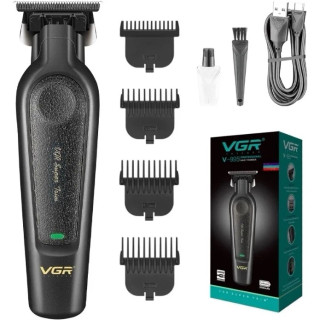 ماشین اصلاح موی سر و صورت وی جی آر مدل VGR V-995 به همراه شانهها، کابل شارژ USB، روغن و جعبه محصول در لومینو قشم