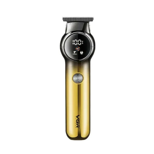 ماشین اصلاح موی سر و صورت وی جی آر مدل VGR V-989 طلایی با نمایشگر LED و سه شانه اصلاح در لومینو قشم