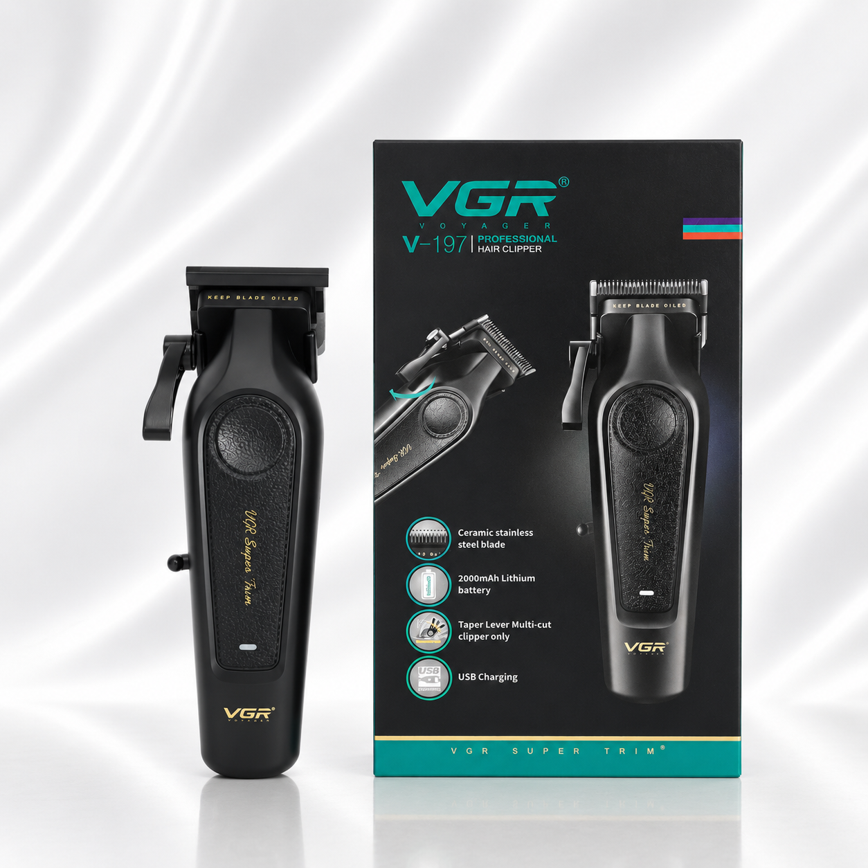 ماشین اصلاح موی سر و صورت VGR V-197 به همراه جعبه اصلی در لومینو قشم