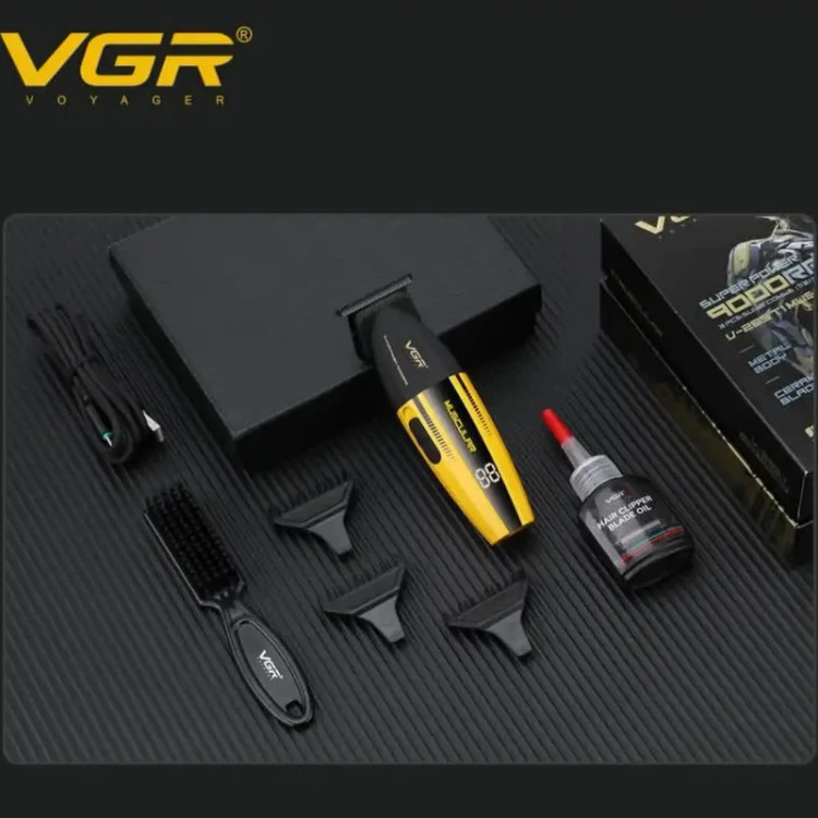 ماشین اصلاح خط زن شارژی وی جی آر مدل VGR V-285T به همراه شانهها و لوازم جانبی در لومینو قشم