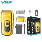 جعبه و تمام محتویات داخل بسته بندی ماشین اصلاح ریشتراش وی جی آر مدل V-332 در لومینو قشم