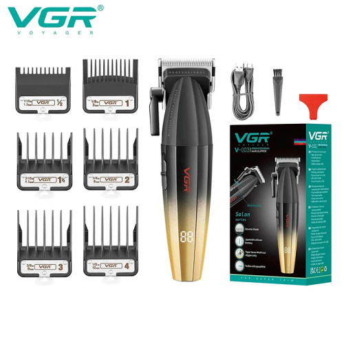 اقلام همراه ماشین اصلاح موی سر و صورت VGR V-003 مشکی طلایی در لومینو قشم