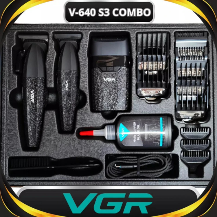 جعبه ست ماشین اصلاح VGR V-640 S3 سه در یک در لومینو قشم