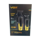 جعبه ست ماشین اصلاح VGR V-196 V-996 با تیغه سرامیک و تیتانیوم لومینو قشم